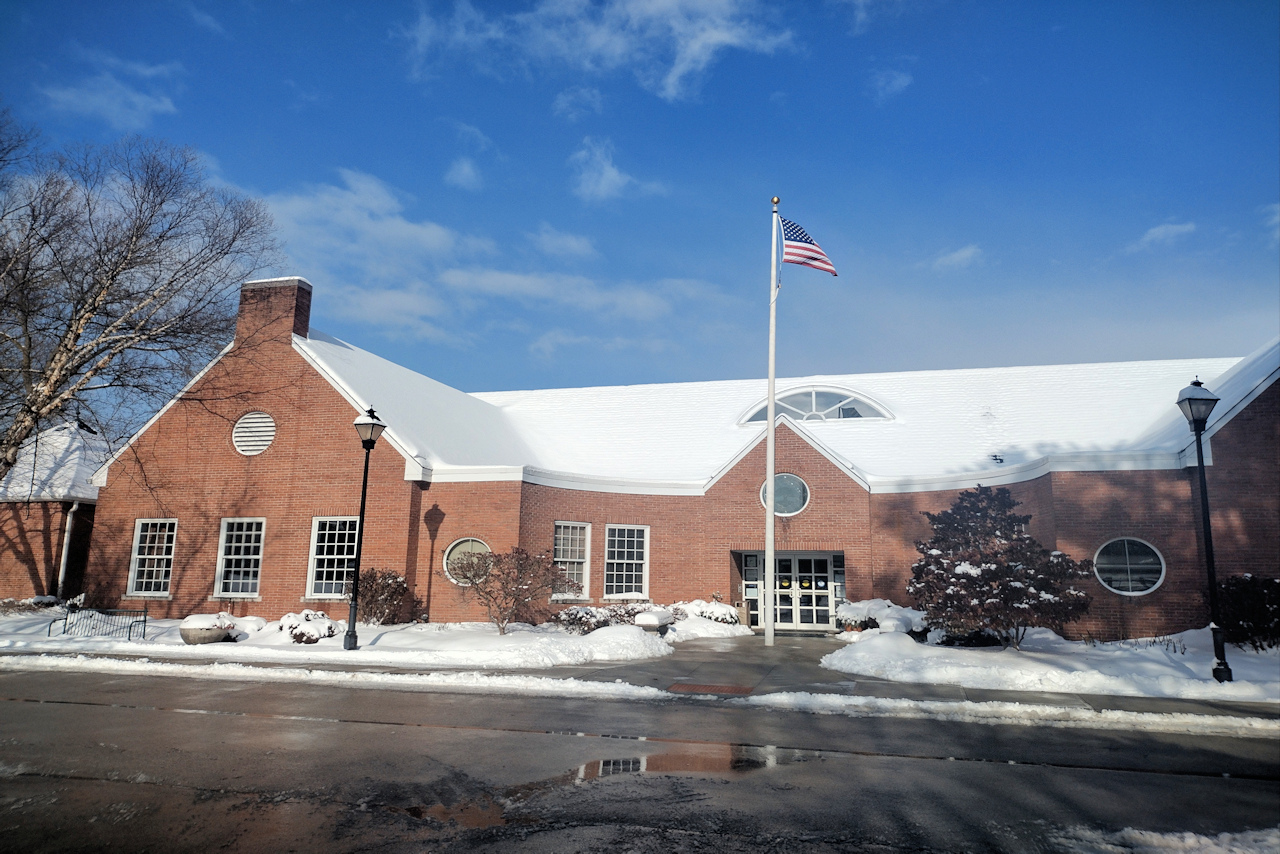 Kirtland Public Library in Winter